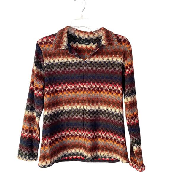 Gemini USA Vintage Knit Boho Retro Shirt size XXL made in USA - Picture 1 of 8